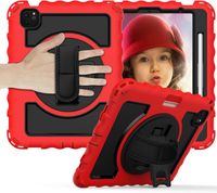 Etui do iPad 3/2/1/Pro 11" z Podstawką i Paskiem na Ramię Czerwone