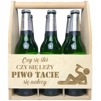 PREZENT DLA TATY NA DZIEŃ OJCA NOSIDŁO SKRZYNKA DREWNIANA PIWO Z GRAWEREM