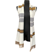 Kardigan Damski Ciepły Długi Luźny Sweter Biały Rozmiar XS Na Jesień