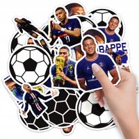 NAKLEJKI NA ZESZYT NALEPKA Z POSTACIAMI SPORT PIŁKA MBAPPE WZORY 10SZT