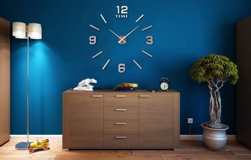 Zegar ścienny Diy BAST 3D srebny na Arena.pl