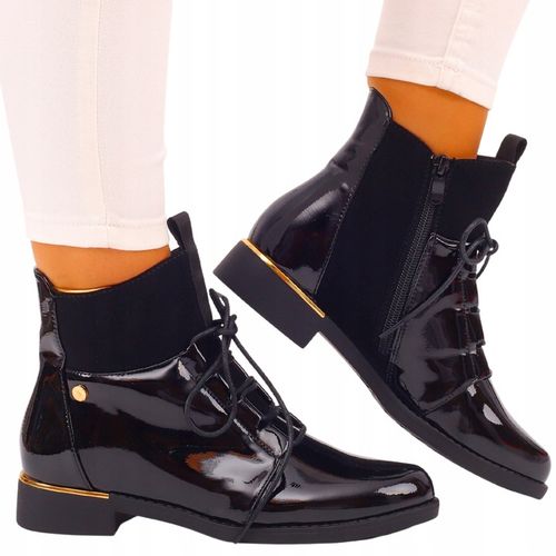 BOTKI DAMSKIE GLANY BUTY OCIEPLANE NA SUWAK na Arena.pl