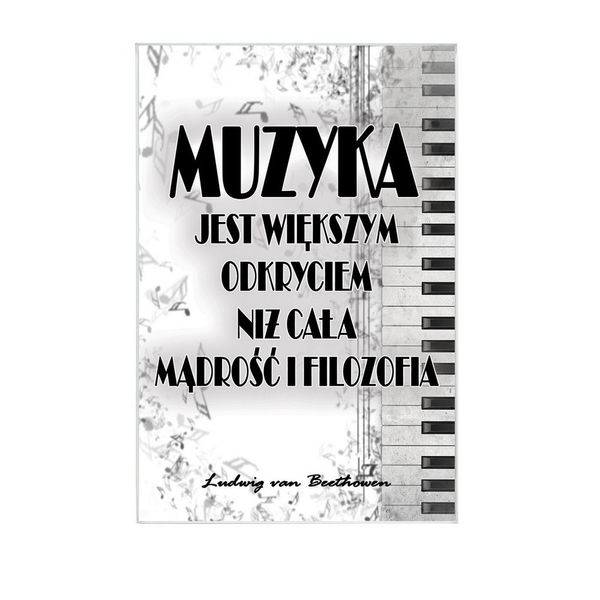 Muzyka jest - magnes szklany zdjęcie 1