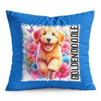 PODUSZKA NIEBIESKA PREZENT - PIES PSY PIESEK RASA GOLDENDOODLE