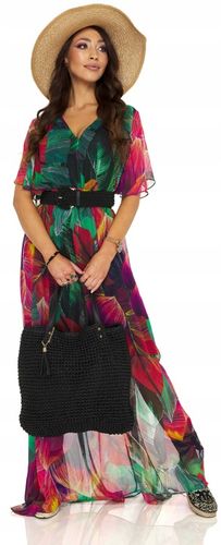 KAPELUSZ SŁOMIANY EKO SŁOMA szerokie rondo kokarda na Arena.pl