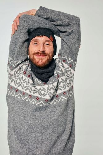 Czapka zimowa męska na polarze Grafitowa na Arena.pl