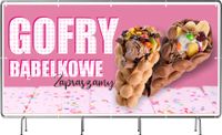 BANER REKLAMOWY na siatce mesh 200x100 cm gotowy projekt GOFRY BĄBELKOWE