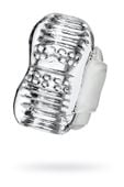 lingam khani, vibrating masturbator, tpe, transparent, 9 cm