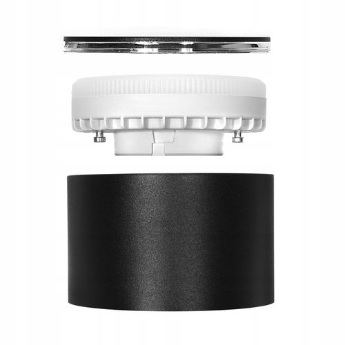 Oprawa Natynkowa Halogenowa Tuba LED Sufitowa Na Żarówkę GX53 Czarna na Arena.pl