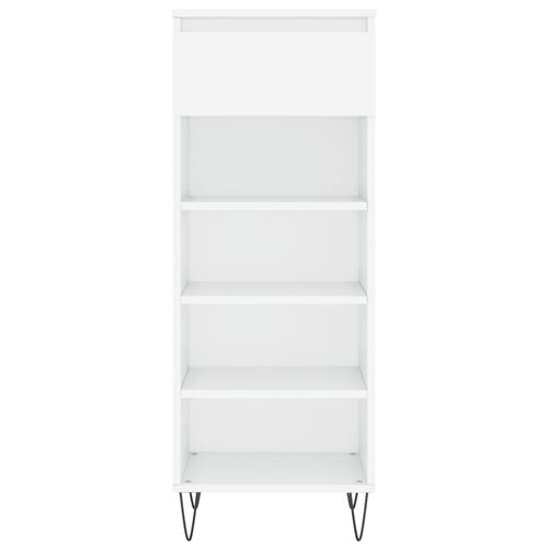 Szafka na buty, wysoki połysk, biała, 40x36x105 cm na Arena.pl