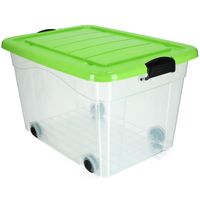 POJEMNIK ORGANIZER PUDEŁKO ZABAWKI NA KÓŁKACH 60L