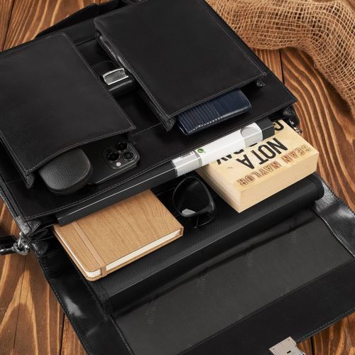 torba męska na ramię skórzana do pracy aktówka na dokumenty i laptopa na Arena.pl