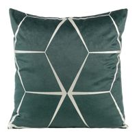 POSZEWKA GEOMETRYCZNA WELUR VELVET 45X45CM MIĘTOWA