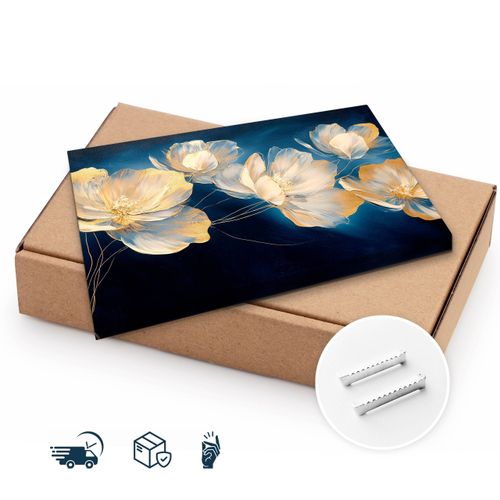 Obraz Do Salonu Sypialni Kremowe Kwiaty Glamour Abstrakcja 120cm x 80cm na Arena.pl