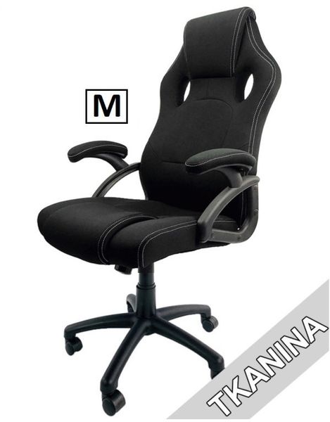 Fotel obrotowy do biurka CARRERA M BLACK FABRIC zdjęcie 1