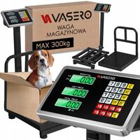 WAGA MAGAZYNOWA SKLEPOWA PRZEMYSŁOWA PLATFORMOWA ELEKTRONICZNA LCD 300KG