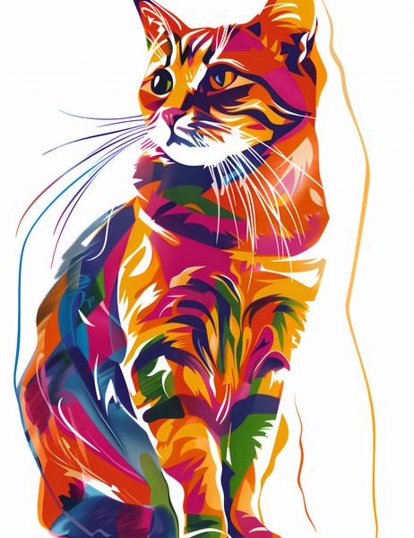 Plakat 50x65cm Nasycony Kot zdjęcie 1