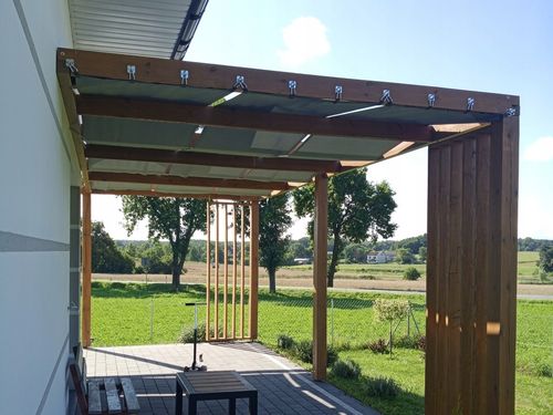 PASY ALTANOWY ŻAGIEL PRZECIWSŁONECZNY WODOSZCZELNY NA PERGOLĘ SZARY 0,7X5 na Arena.pl