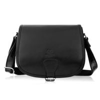 torebka damska skórzana listonoszka ze skóry licowej czarna paolo peruzzi