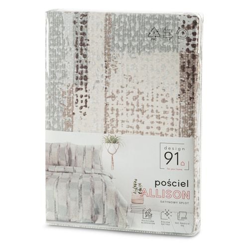 Pościel z mikrowłókna ALLISON 160X200 70X80X2 szara na Arena.pl