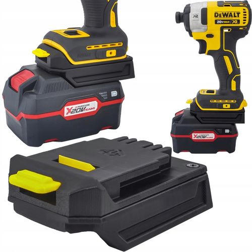 ADAPTER PRZEJŚCIÓWKA Z BATERI PARKSIDE X20V NA NARZĘDZIA DEWALT XR 18V na Arena.pl