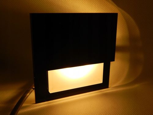 Oprawa schodowa 230V LED oświetlenie lampka schody CZARNA CIEPŁA 3000k na Arena.pl