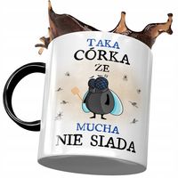 Kubek Czarny Dla Córki Na Dzień Dziecka Prezent Z Nadrukiem Ze Zdjęciem