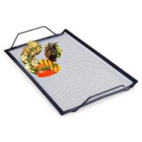 Siatka Grilllowa Stalowa Perforowana Ruszt na Grilla Mięso Mięso Ryby