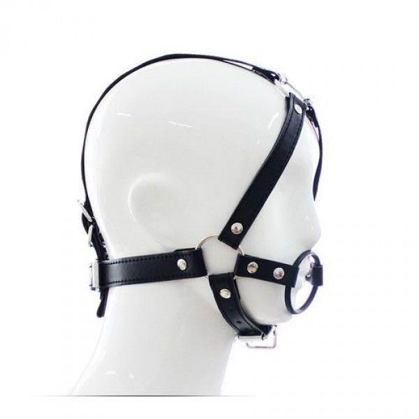 Knebel-Imbracatura per testa con anello Head Harness+Ring Gag zdjęcie 2