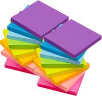 Karteczki Samoprzylepne Notes Zestaw 1600 Kartek 76x76 mm MIX 8 Kolorów