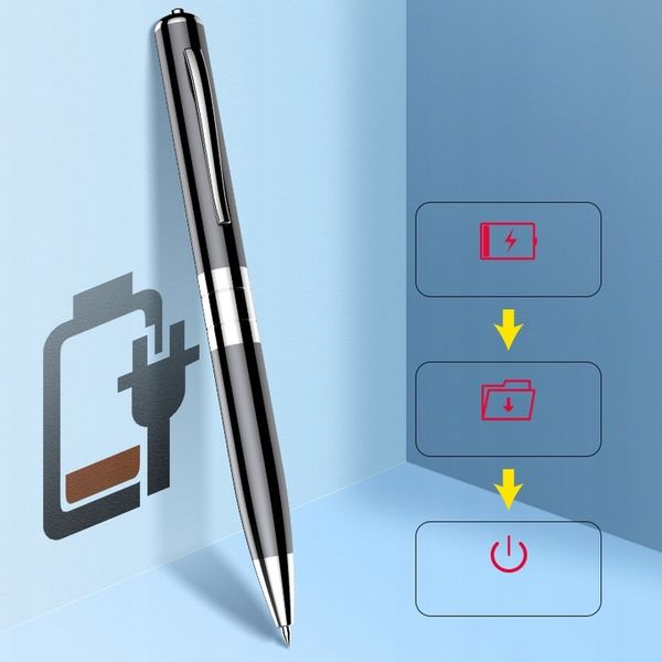 DŁUGOPIS MINI DYKTAFON SZPIEGOWSKI PENDRIVE 15H HQ Do Podsłuchu Detekcja zdjęcie 10