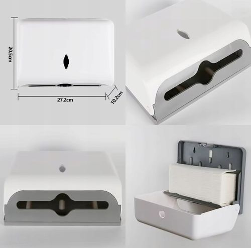 POJEMNIK DOZOWNIK PODAJNIK RĘCZNIKI PAPIEROWE ZZ BIAŁY NAŚCIENNY na Arena.pl