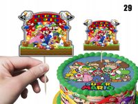 TOPPER NA TORT ozdoba dekoracja urodziny torcik SUPER MARIO BROS