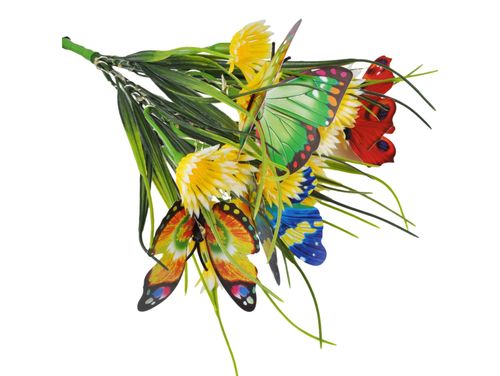 Lampa solarna ogrodowa lampka kwitnąca łąka kwiaty do ogrodu żółta łąka na Arena.pl