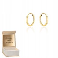 Złote kolczyki kółeczka próba 333 małe koła lekkie złoto GRAWER