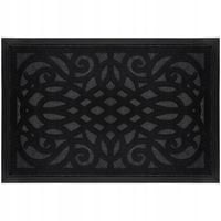 WYCIERACZKA POD DRZWI ZEWNĘTRZNA 45x75 GUMOWA WEJŚCIOWA MATA CZARNA DUŻA 3D