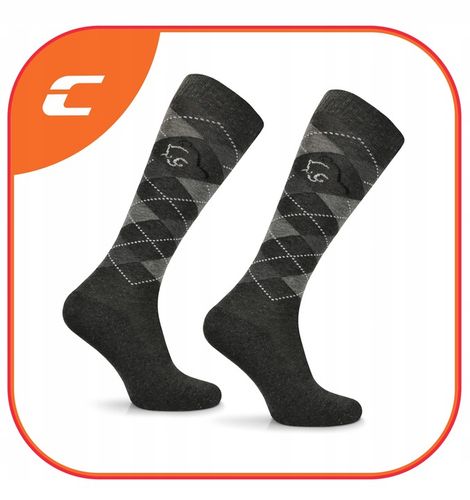 Klasyczne podkolanówki jeździeckie w romby SPDJ na Arena.pl