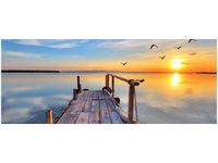 100X40CM DREWNIANY POMOST OBRAZ DREWNO