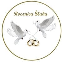 Opłatek na tort Rocznica Ślubu Ślub Młoda Para Obrączki Okazjonalny