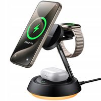 MCDODO Indukcyjna Ładowarka 15W 3w1 do iPhone, AirPods, Watch, Czarna