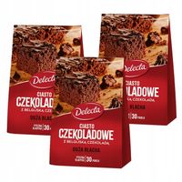 Ciasto czekoladowe Duża Blacha Delecta 3x670g szybkie ciasto 3x30
