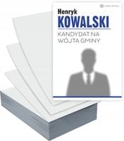 Ulotki A4 wyborcze PROJEKT GRATIS 1000 szt WYBORY KANDYDAT na WÓJTA gminy