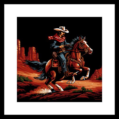 Plakat 30x30cm Galop przez Prerię na Arena.pl