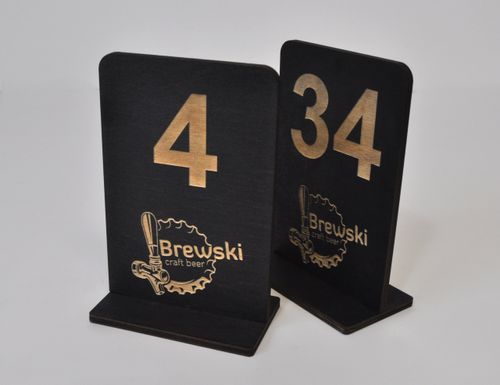 numerek numerki z logo na stolik do restauracji 10x15cm 10szt na Arena.pl