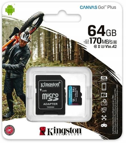 Kingston Karta microSD 64GB Go Plus 170/70 MB/s na Arena.pl