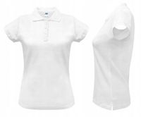 KOSZULKA POLO damska POLÓWKA bawełniana JHK POPL-200 biała WH r. XL