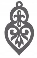 Zawieszka dekor ozdoba ażurowa dekoracja Z3 szara