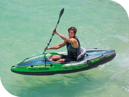 Kajak 1os. Challenger K1 Intex 68305 Pompka Wiosło na Arena.pl