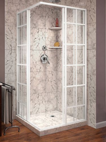 Kabina prysznicowa 90x90 biała LOFT 2x szprosy CE na Arena.pl