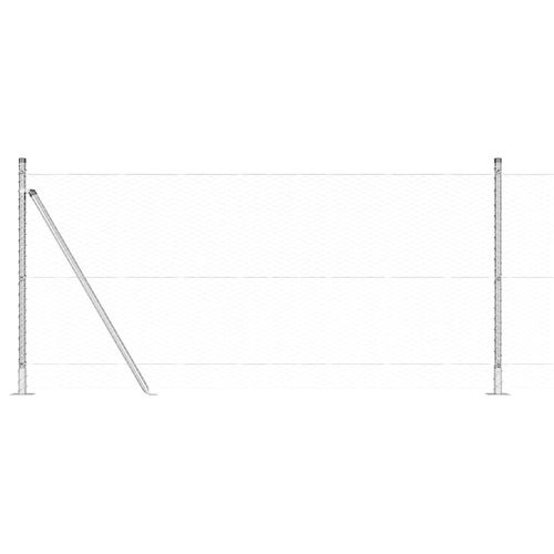 Ogrodzenie z słupkami Srebrny 0.8 x 100 m Stal pokryta PCV na Arena.pl